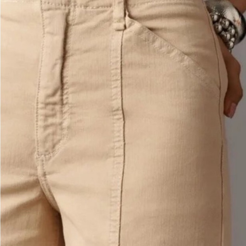 MAEVE The Delaney Crop Clean-Seamed High-Rise Wide-Leg Jeans 29P Soft Beige - Picture 6 of 12